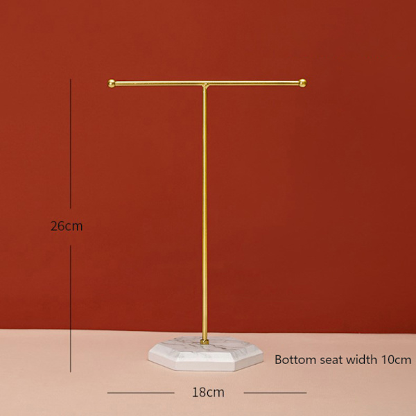 Trä Bottom Watch Smycken Hylla Smycken Display Rack White Gold