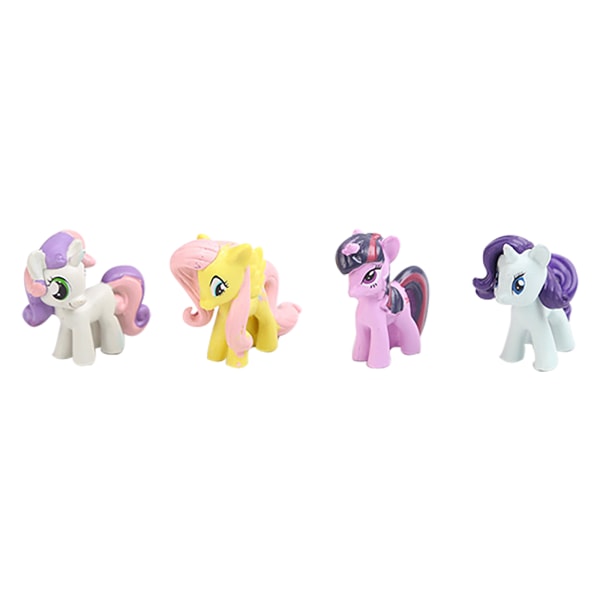 12 st/ set e Pony Action Figurer Rainbow Horse Unicorn leksak colour