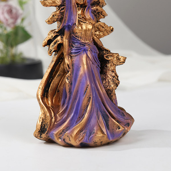 Hekate Grekisk Gudinna Av Magi Med Sina Hundar Staty Figurin M