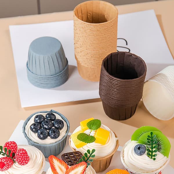50st Muffins Desserthållare Cupcake Liner DIY Cake Cup White