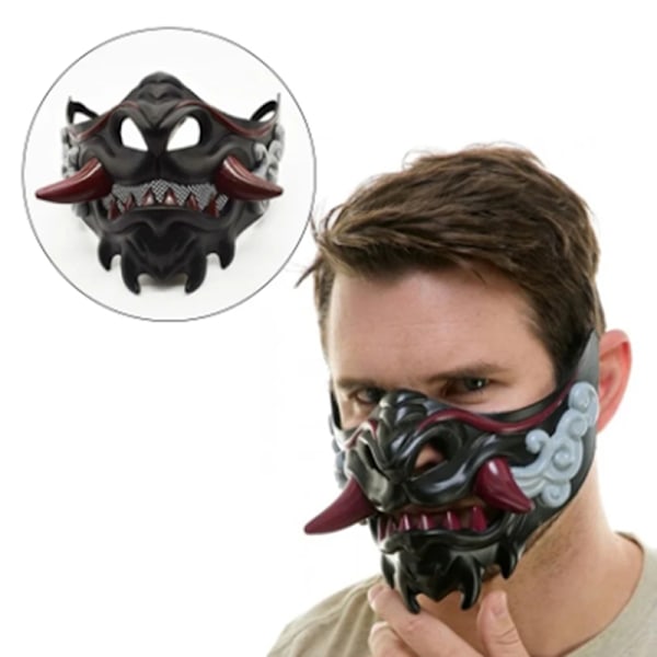 Halvmask Röd Prajnaparamita Mask Halloween Ond Djävul Fest Ma A2