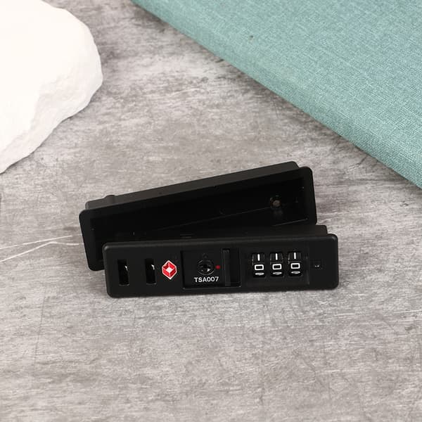Bärbart TSA Customs Code Lock PC Bagagelås Black