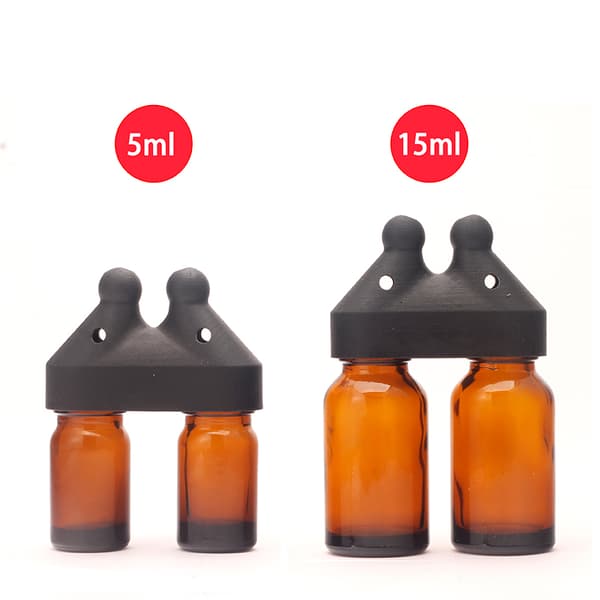Läcksäker Aroma Eterisk Olje Inhalator Lock Enkel/Dubbel Flaska 5ml Double