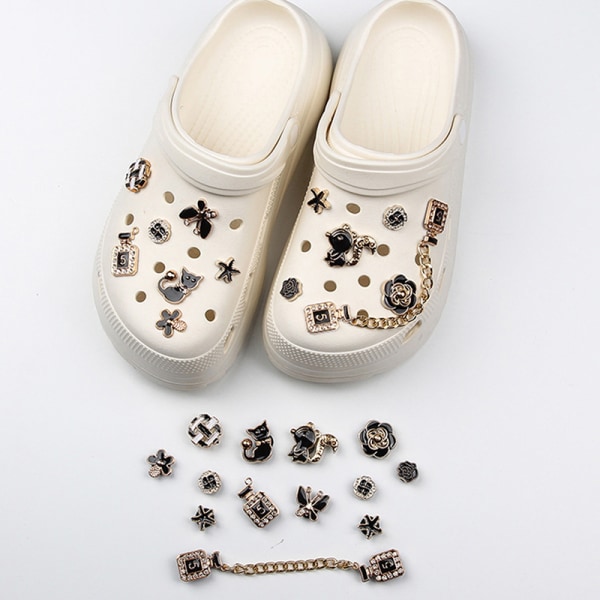 1Set Croc Shoe Charms Avtagbar Sko Blomma Skodekoration