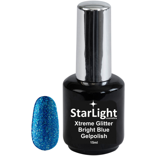 Gelpolish Xtreme Glitter Bright Blue - 15 ml