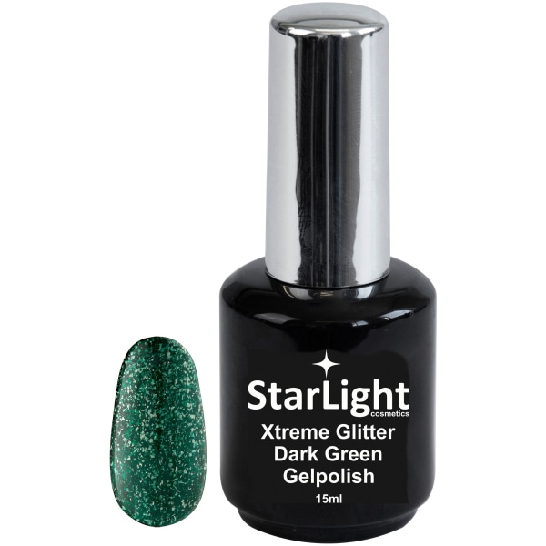 Gelpolish Xtreme Glitter Dark Green - 15 ml