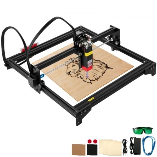 Desktop Laser Engraver 16,1"x15,7" Stort gravyrområde 5,5W Laser Power