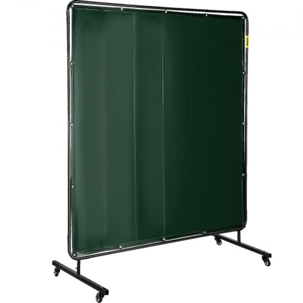 6' x 6' svetsskärm med ram Grön vinyl portabel svetsgardin med h