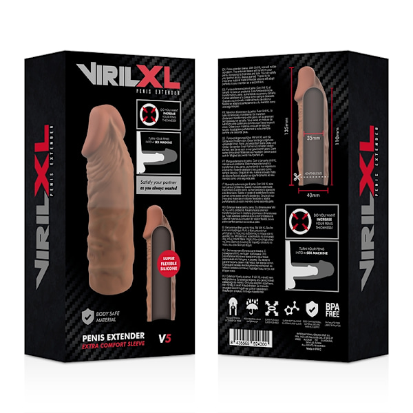 VIRILXL - LIQUID SILICONE V5 BRUN PENIS FÃRLÃNGNING