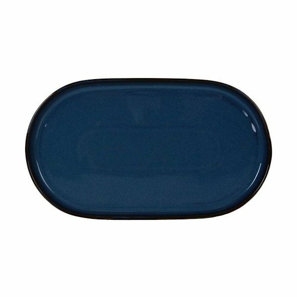 Snackbricka La Mediterránea Chester Blue Oval 36 x 20,5 x 3 cm (6 enheter)