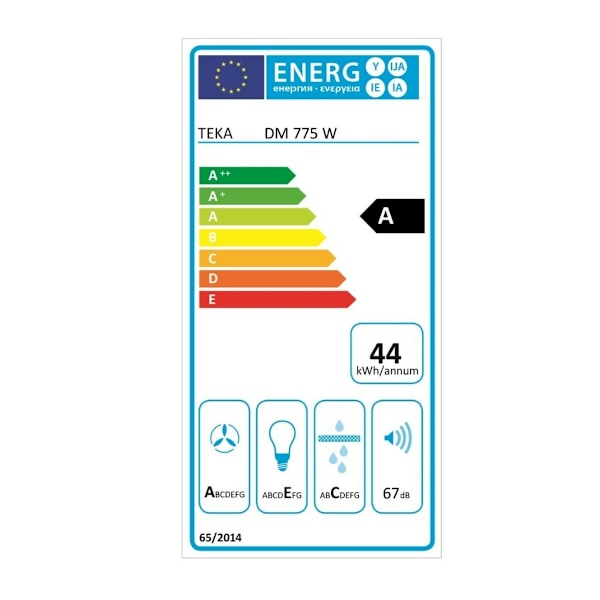 Konventionell köksfläkt Teka 40476231 70 cm 603 m3/h 67 dB 278W Vit