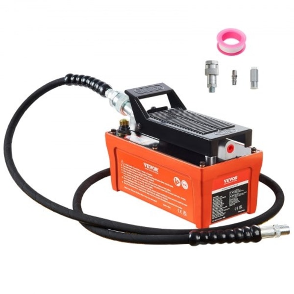 Lufthydraulisk pump, 10 000 PSI 1/2 gal reservoar, NPT 3/8" oljeutlopp, NPT 1/4" inlopp, 6,6 ft rör, fotmanövrerad hydraulpump lufttrampa för maskiner