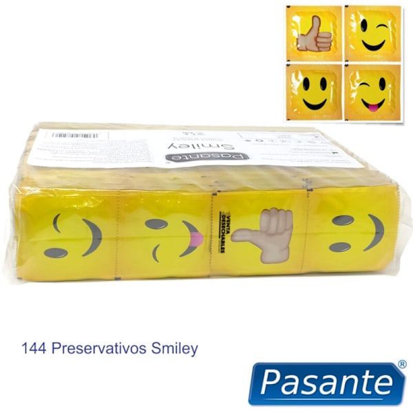 PASANTE - KONDOMER SMILEY VÃSKA 144 ENHETER