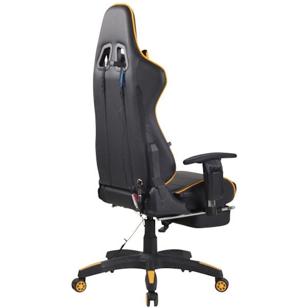 Kontorsstol Turbo XFM konstläder svart gul