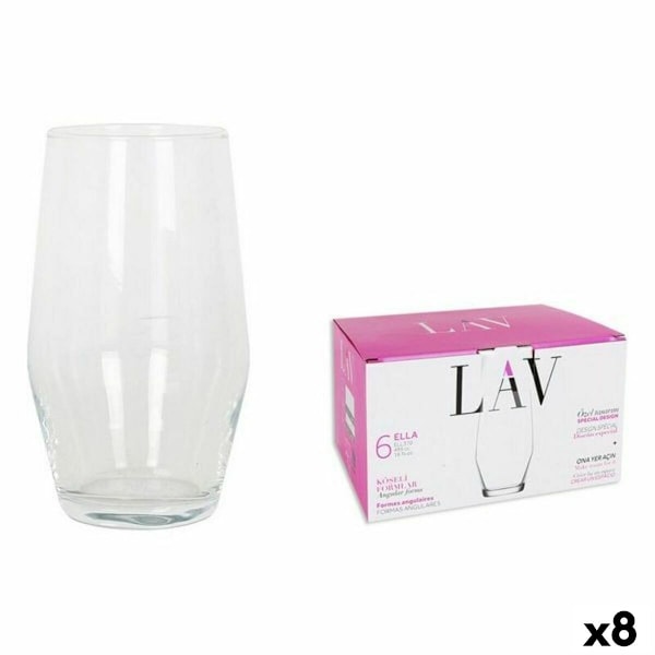 Set med glasögon LAV 144954 6 delar (8 enheter) (495 ml)