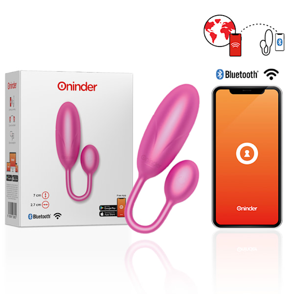 ONINDER - DENVER VIBRATANDE ÃGG ROSA 7 X 2,7 CM GRATIS APP