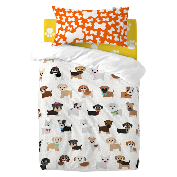 Påslakanset HappyFriday Mr Fox Dogs Multicolour Baby Crib 2 Styck