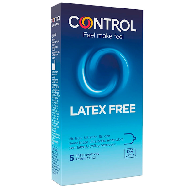 KONTROLL - GRATIS SIN LATEX KONDOMER 5 ENHETER