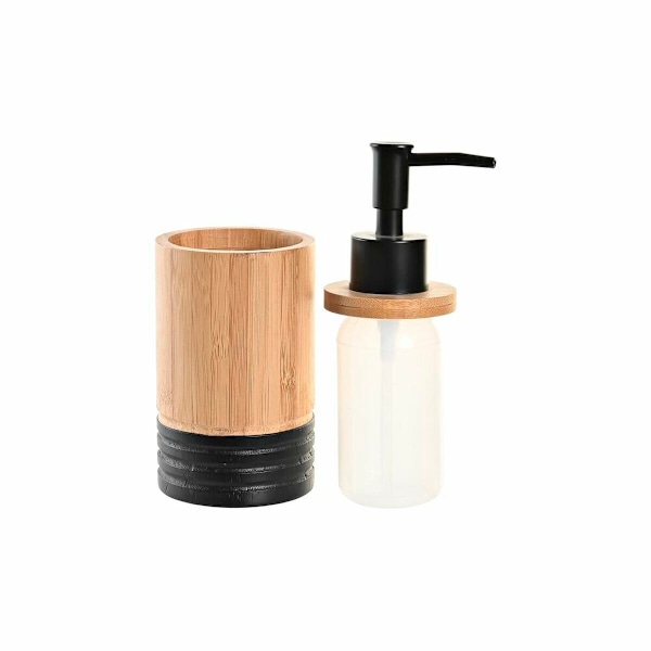 Tvåldispenser DKD Home Decor Black Natural Bambu polypropen