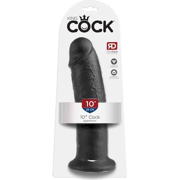 KING COCK 10" COCK SVART 25 CM