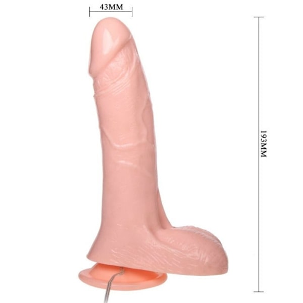 BAILE - UPPBLASBAR REALISTISK DILDO MED SUGKOPP 19,3 CM