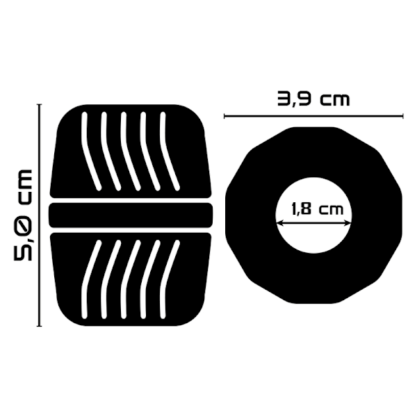 POWER - SUPERFLEXIBEL OCH RESISTENT PENISRING 5 CM PR11 SVART