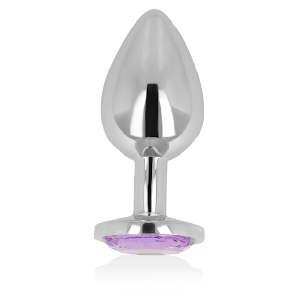 OHMAMA - ANAL PLUG MED VIOLTT KRISTAL 9 CM