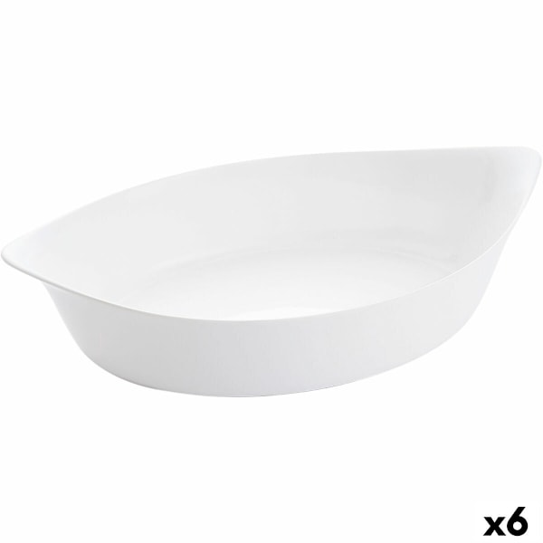 Serveringsfat Luminarc Smart Cuisine Oval Vitt Glas 6 enheter 38 x 22 cm