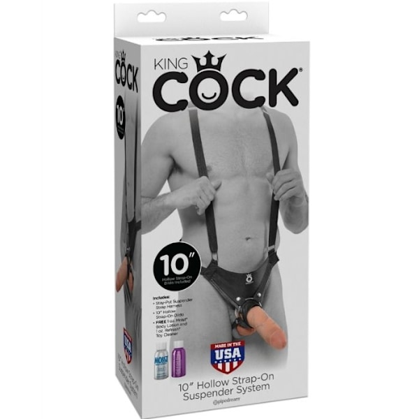 KING COCK 25,5 CM HÃLLIG STRAP-ON SUSPENDER SYSTEM KÃTT