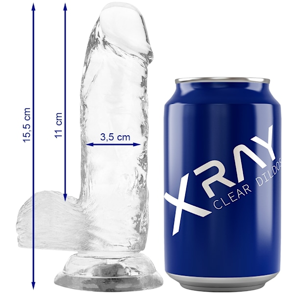 XRAY CLEAR COCK MED BOLLAR 15,5CM X 3,5CM