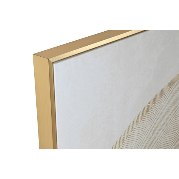 Målning Hem ESPRIT Beige Golden Glitter Häst 103 x 4,5 x 103 cm (2 enheter)