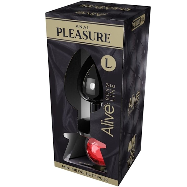 ALIVE - ANAL PLEASURE MINI PLUG METAL RED STORLEK L