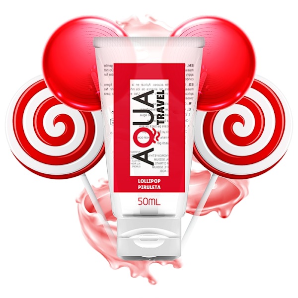 AQUA TRAVEL - LOLLIOP FLAVOUR VATTENBASERAD GLÃMMEDEL - 50 ML