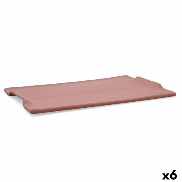 Snackbricka Quid Mineral Gres Terracotta Keramik 35 x 23 cm (6 enheter)