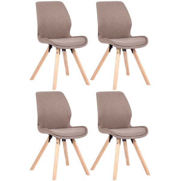 Set med 4 stolar Luna tyg taupe