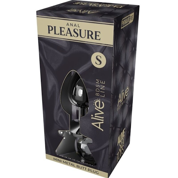 ALIVE - ANAL PLEASURE MINI PLUG METAL BLACK STORLEK S