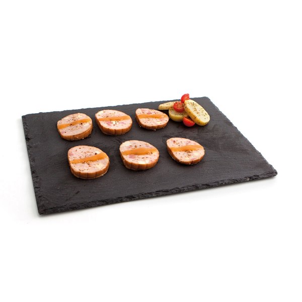 Skiffereffekt Keramisk bricka Quid Gastro Fresh Black (40 x 30 cm) (12 enheter)