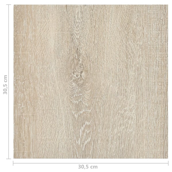 Självhäftande golvplankor 55 st PVC 5,11 m² beige