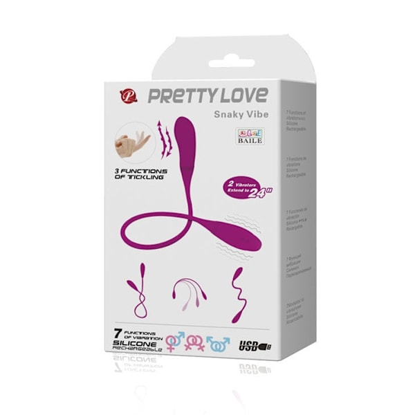 PRETTY LOVE SMART - SNAKY VIBE VIBRATOR 7V + 3 TICKLING