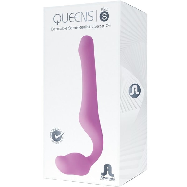 ADRIEN LASTIC - QUEENS STRAP-ON FLEXIBLE PINK STORLEK S