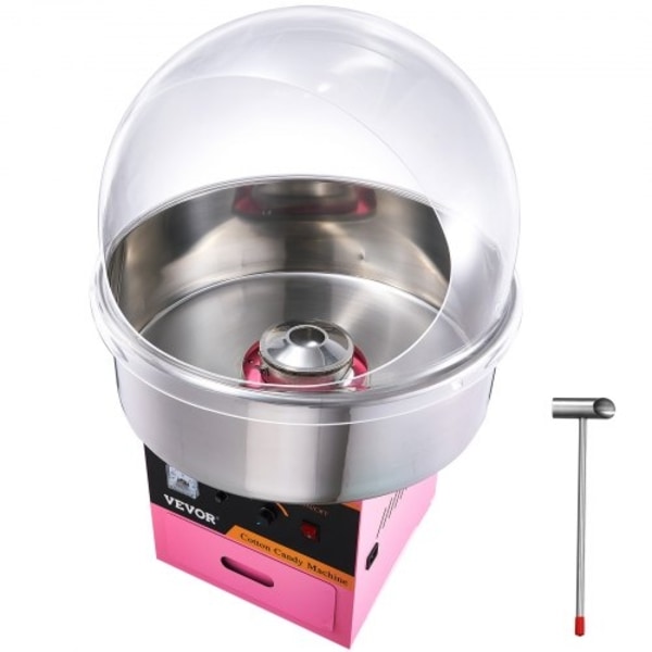 Kommersiell sockervaddsmaskin med lock Sugar Floss Maker 1000W Party