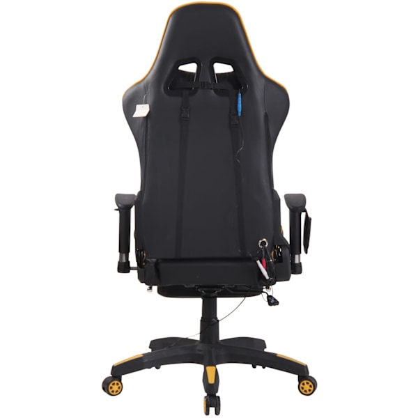 Kontorsstol Turbo XFM konstläder svart gul