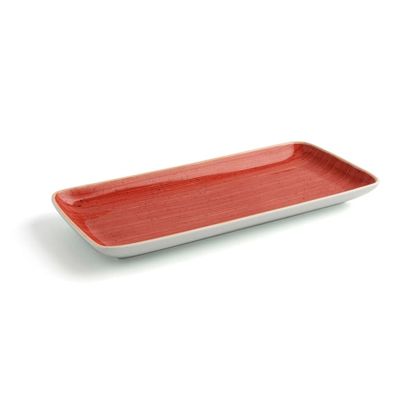 Serveringsfat Ariane Terra rektangulär keramikröd (36 x 16,5 cm) (6 enheter)