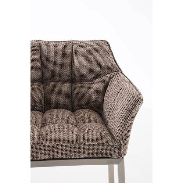 Barpall Damaso E tyg med 4-fots ram terrabrun