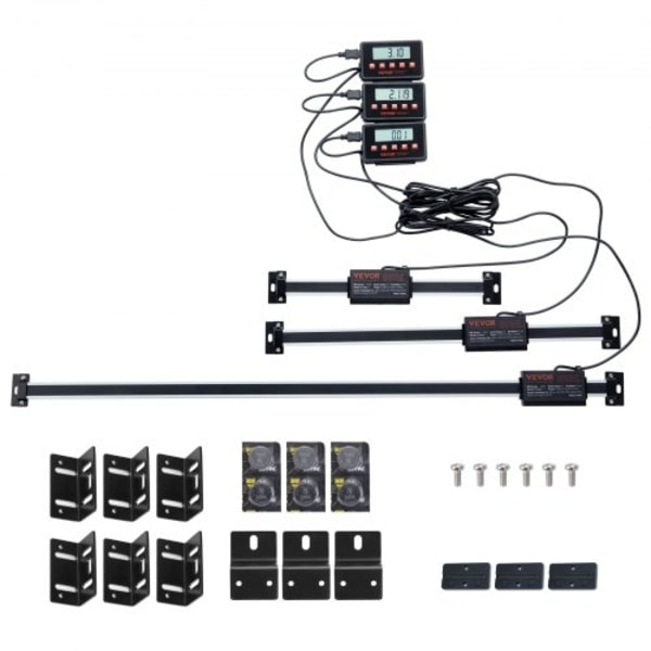 Digital avläsning 6" & 12" & 24" linjär skala 3-axlig DRO Display Kit