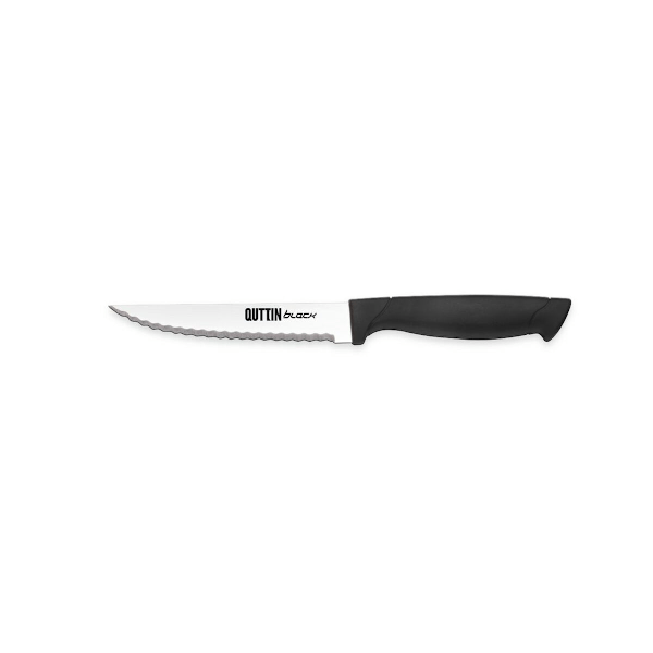 Tandad kniv Quttin Svart 11 cm (36 enheter)