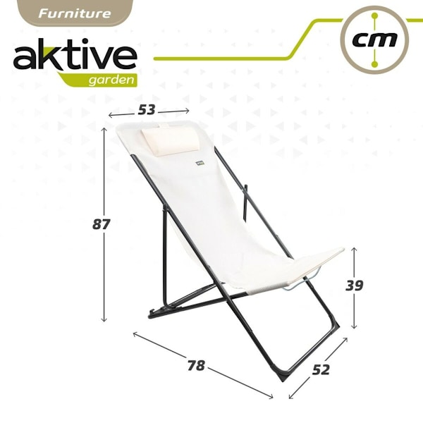 Liggstol Aktive White 53 x 87 x 78 cm (4 enheter)