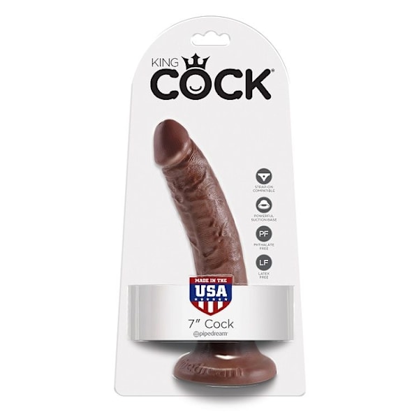 KING COCK 7" COCK CHOKLAD 17,8 CM