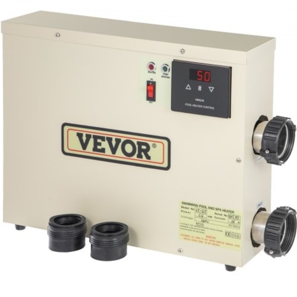 Elektrisk SPA-värmare 9KW 380V 50-60HZ Digital SPA-vattenvärmare med justerbar temperaturregulator för pool och varma badkar Självmodulerande regulato