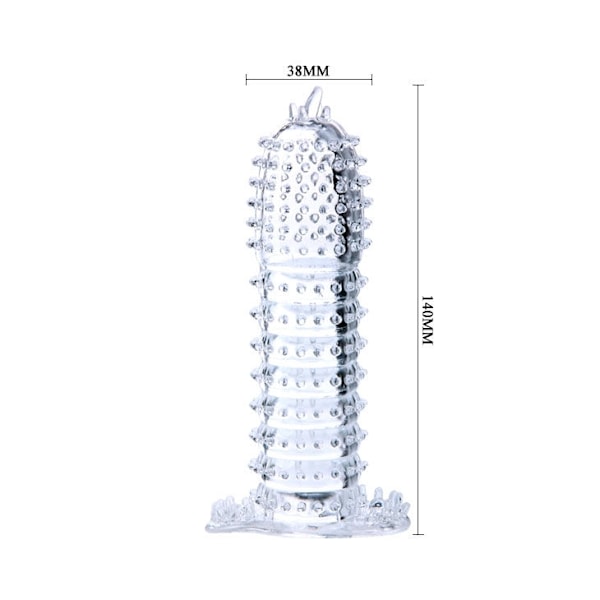 PENISHÃRM MED STIMULERANDE PUNKT LILA 14 CM